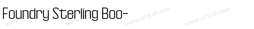 Foundry Sterling Boo字体转换